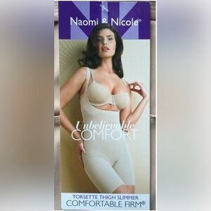 NWT Naomi & Nicole Open Bust‎ Body Tummy Hips Slimmer Shaper SIZE 3XL
